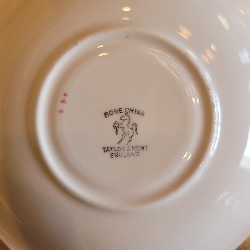 Taylor & Kent bone China TEA CUP  SAUCER Made in England - Picture 7 of 7
